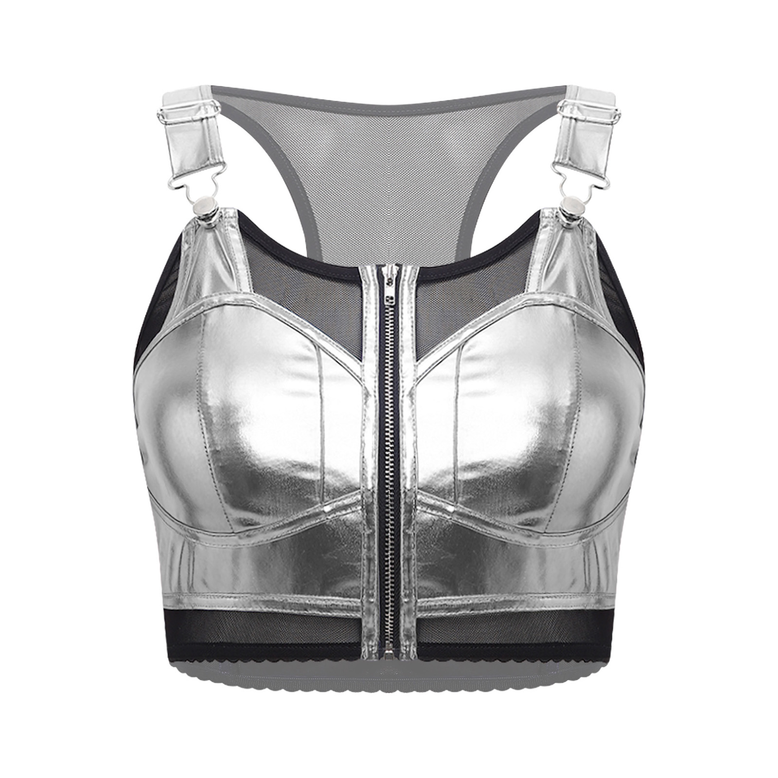 Rompi Gaya Punk Metalik Berkil - Suspender Tank Top ulasan dan harga