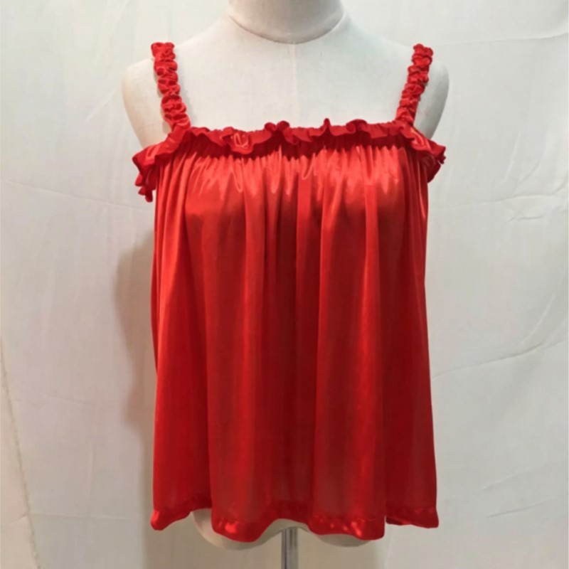 Tank Top Tali Spaghetti Ruffle - Suspender Tank Top ulasan dan harga