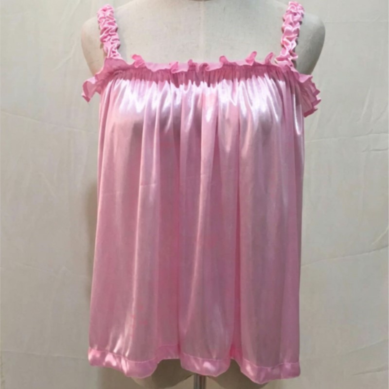 Tank Top Tali Spaghetti Ruffle - Suspender Tank Top ulasan dan harga