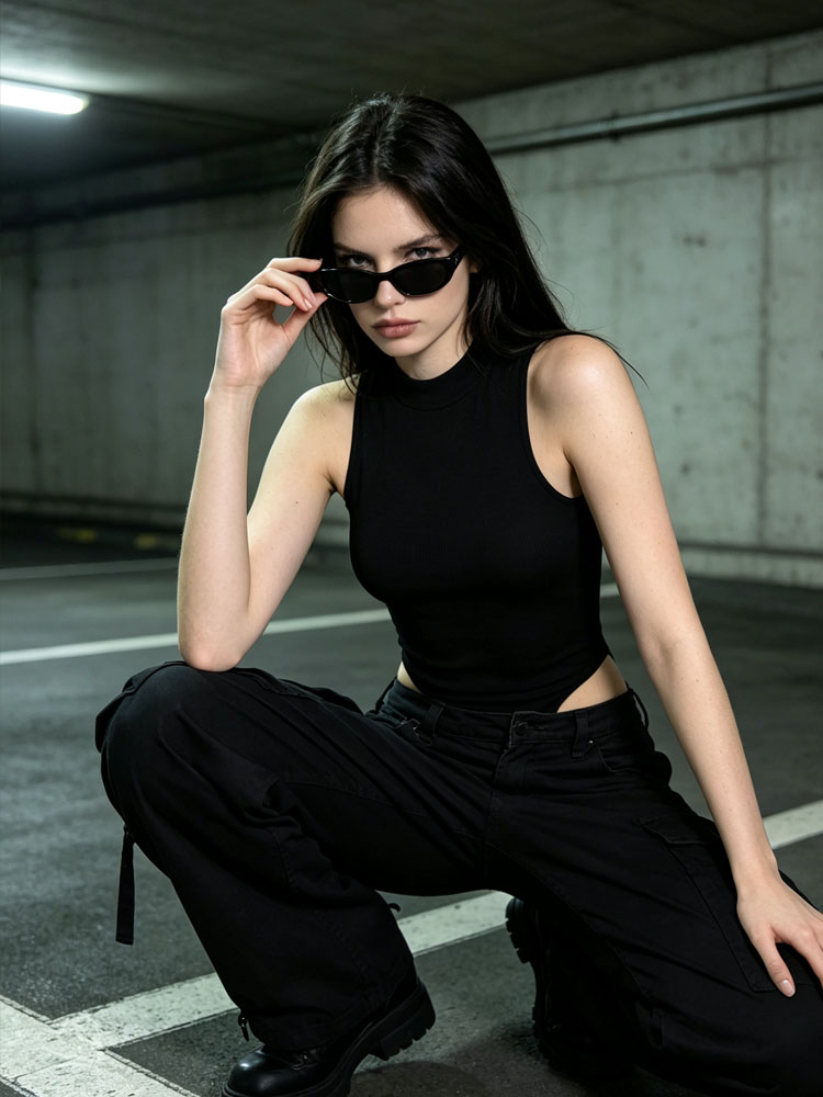 Bodysuit Wanita Tanpa Lengan M - Tank Top Ribbed ulasan dan harga