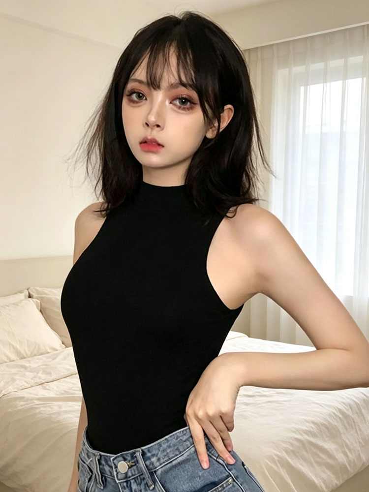 Bodysuit Wanita Tanpa Lengan M - Tank Top Ribbed ulasan dan harga